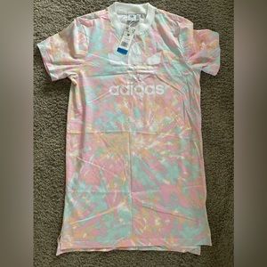 Adidas tie dye tee dress, size medium